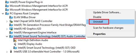 Intel Smart Sound Technology deinstallieren